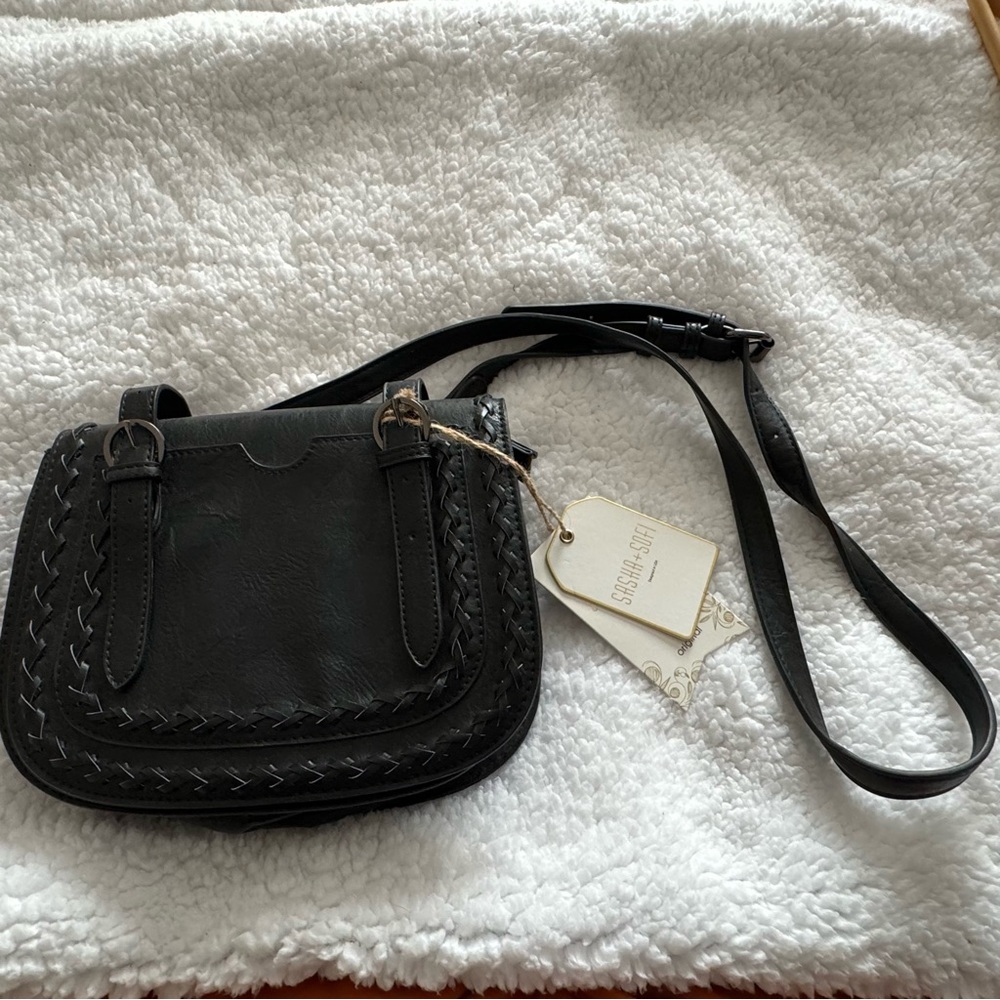 Re-Posh 🔹️Sasha + Sofi Black Leather Western Inspired Handbag